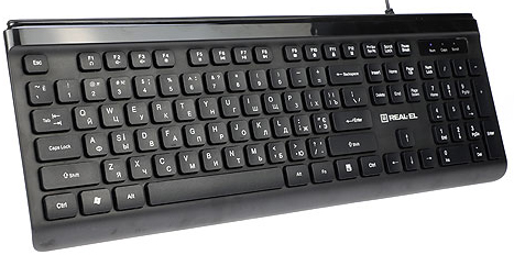 

Клавиатура проводная Real-El 7085 Comfort USB (EL123100032)