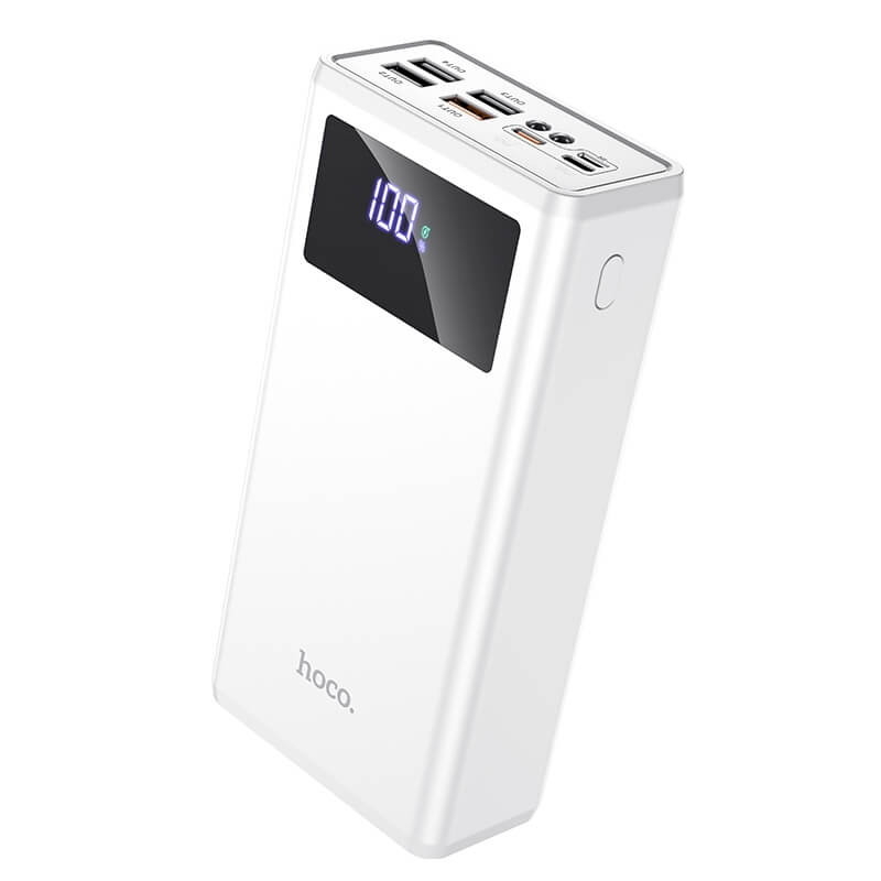 

PowerBank с фонариком HOCO J78A 40000mAh |4USB/Type-C/Lightning, PD/QC, 22.5W, 5A| Белый