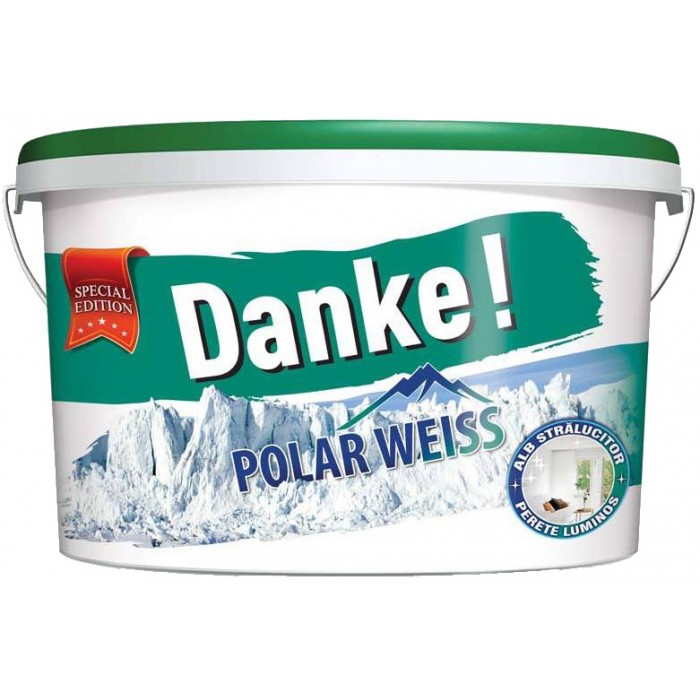 

Краска PPG DANKE! Polar Weiss ( ППГ ДАНКЕ! Полар Вейс ) 2.5 л акриловая, матовая, для стен и потолков