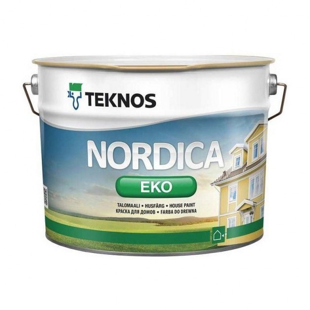 

Краска Teknos NORDICA EKO ( Текнос НОРДИКА ЕКО ) 9 л глянцевая, фасадная, водоразбавляемая, для дерева