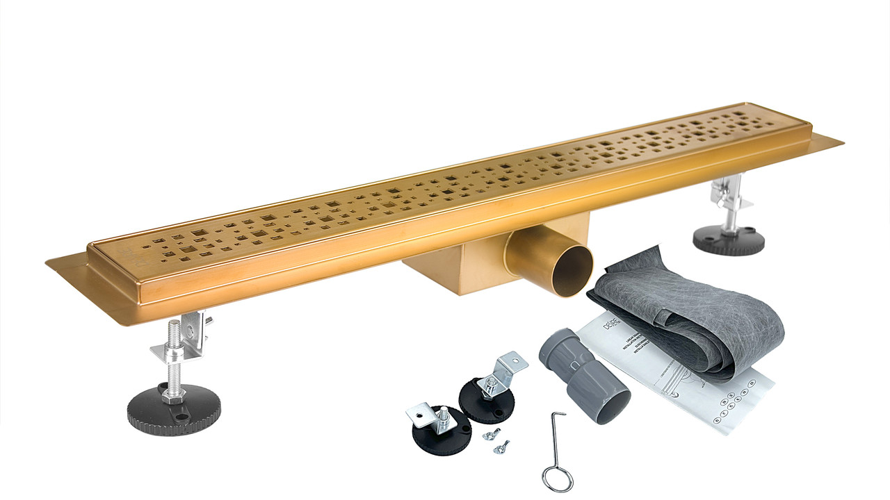 

Трап для душа 700*70 Италия, Desire Vintage нержавеющая сталь для ванной комнаты и душа, в ретро золоте