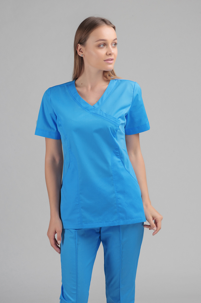 

Женский медицинский костюм (голубая мята) "Рада" Модный доктор Рада 40 голубой 2000000023526