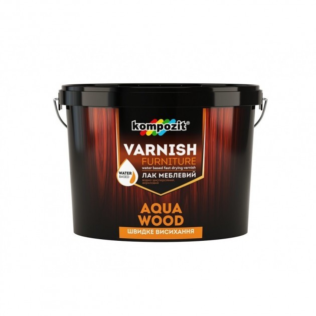 

Лак Kompozit AQUA WOOD ( Композит АКВА ВУД ) 2.5 л акриловый, водоразбавляемый, для дерева