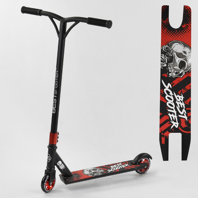 

Самокат трюковый Best Scooter 93336 (4) с алюминиевой рамой, колеса из полиуретана, d10 см