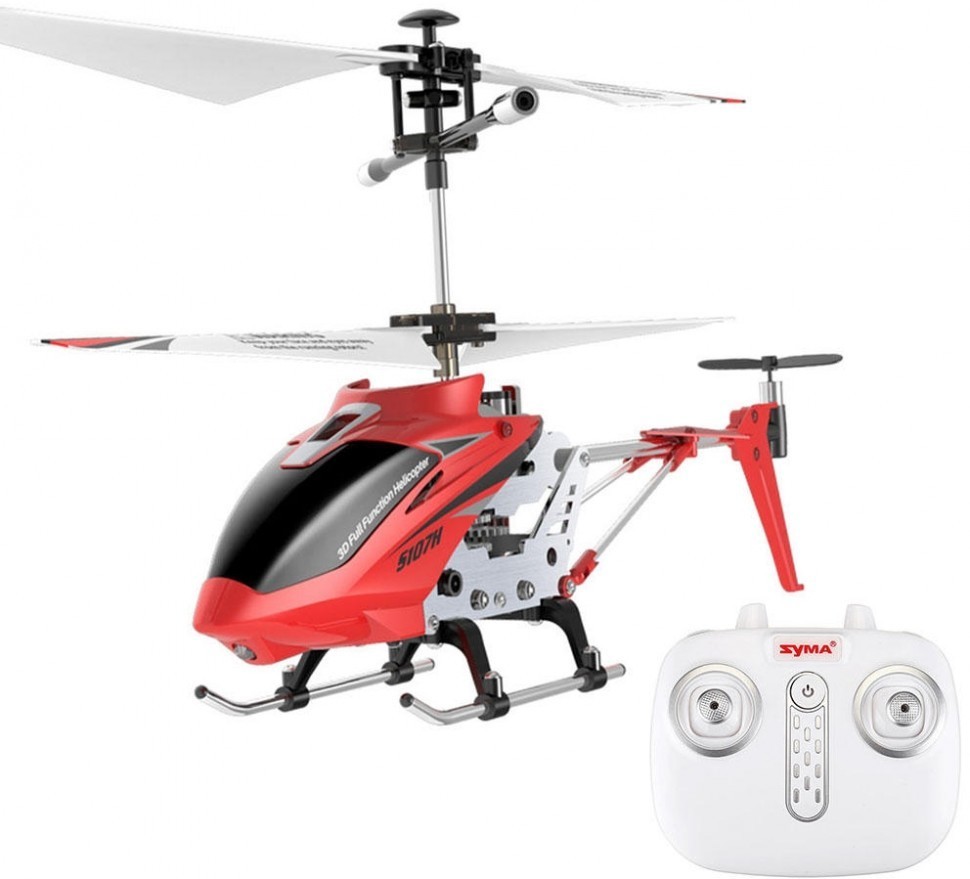 

Радиоуправляемый вертолет SYMA на ручном управлении со светом Красный S-S107H-R