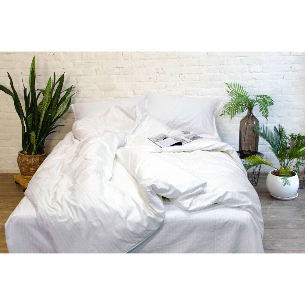 

Комплект постельного белья Вилюта White сатин Stripe Полуторный