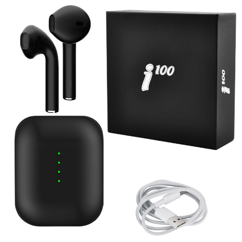 

Беспроводные наушники Wireless i100 в кейсе черные 6587