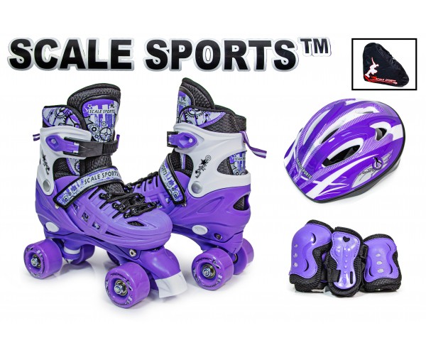 

Комплект Scale Sport ролики-квады, защита и шлем (размер 29-33), Фиолетовый