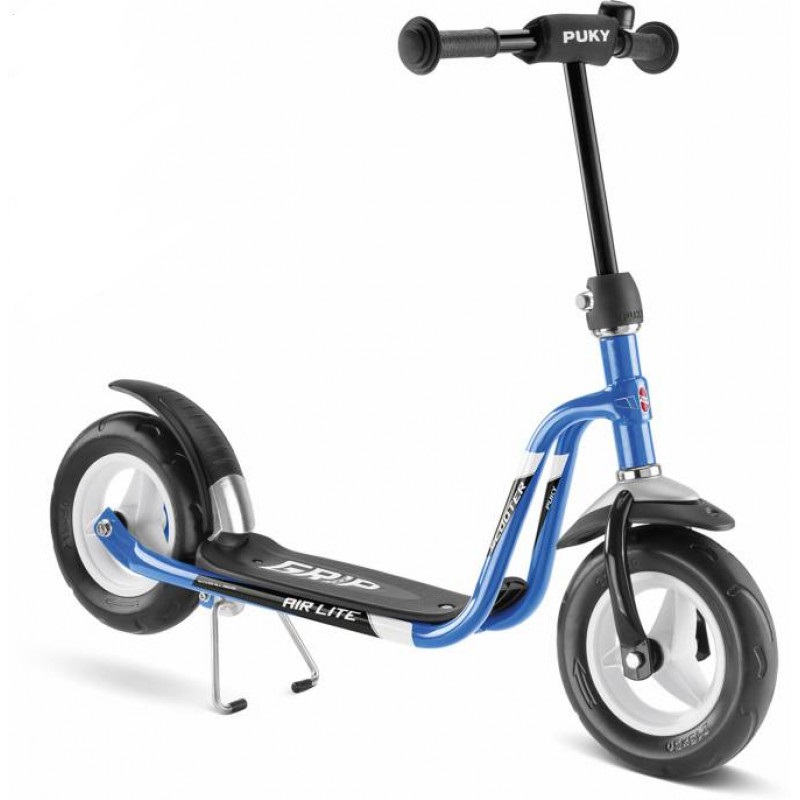 

Самокат Puky R 03 Blue металлический с резиновыми колесами 9" + задний тормоз, парковка и звонок