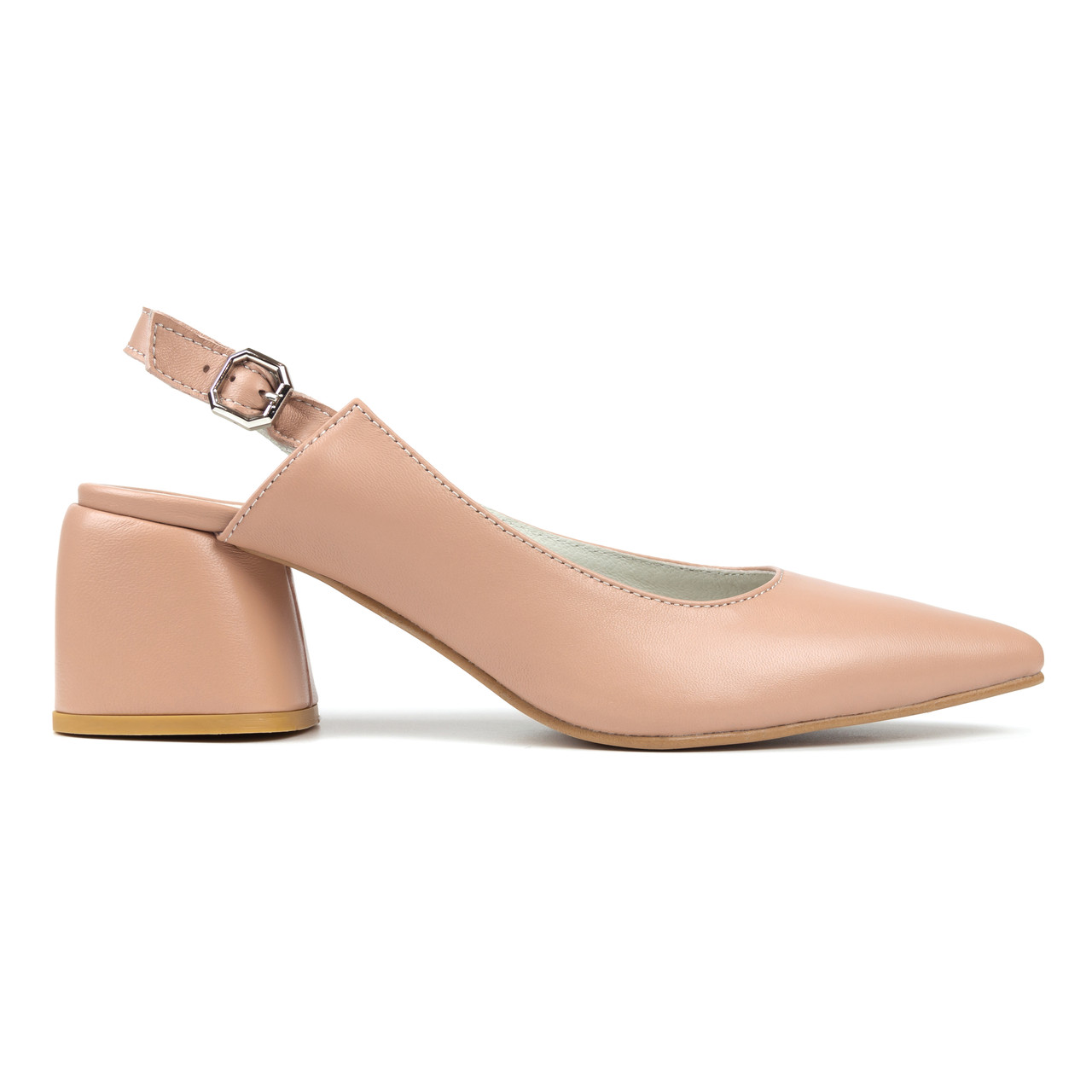 

Босоножки кожаные Woman's heel 38 бежевые (О-868)