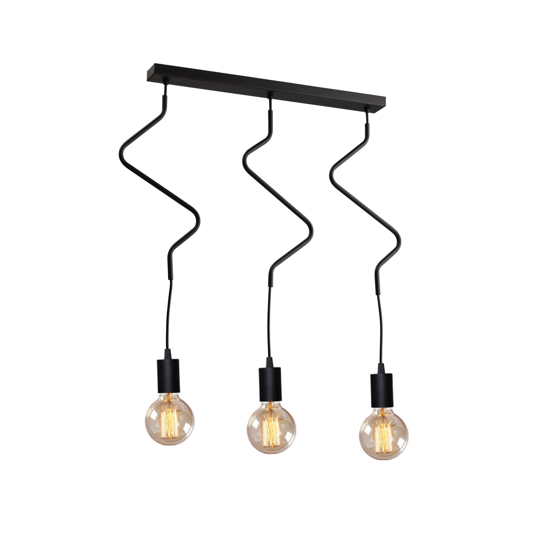 

Светильник потолочный подвесной 100lamp Loft Е-27 планка металл черный (NL 1442-3 ZIGZAG)