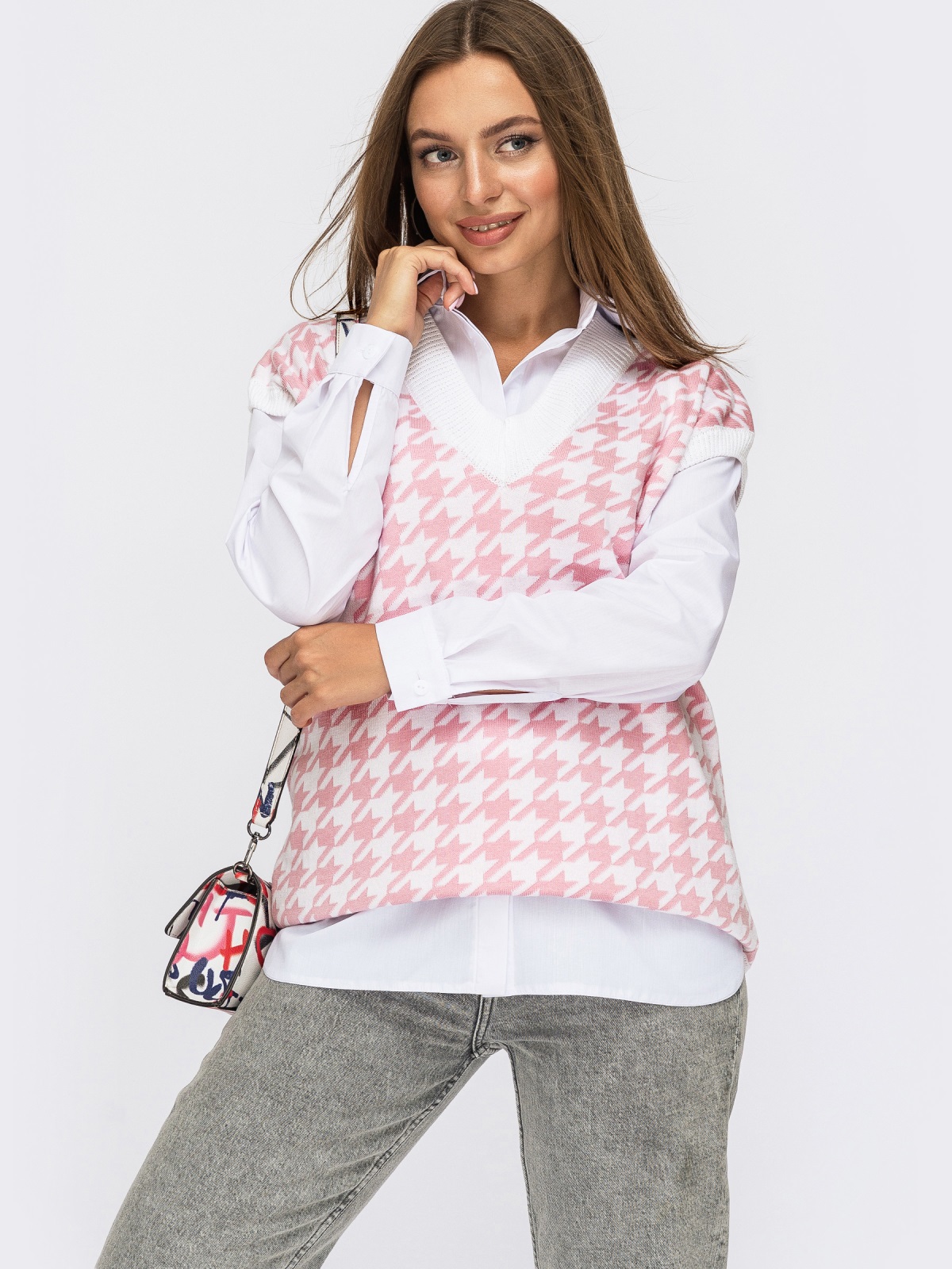 

Жилет Dressa 54938 - Розовый, Жилет Dressa 54938 44-48 Розовый