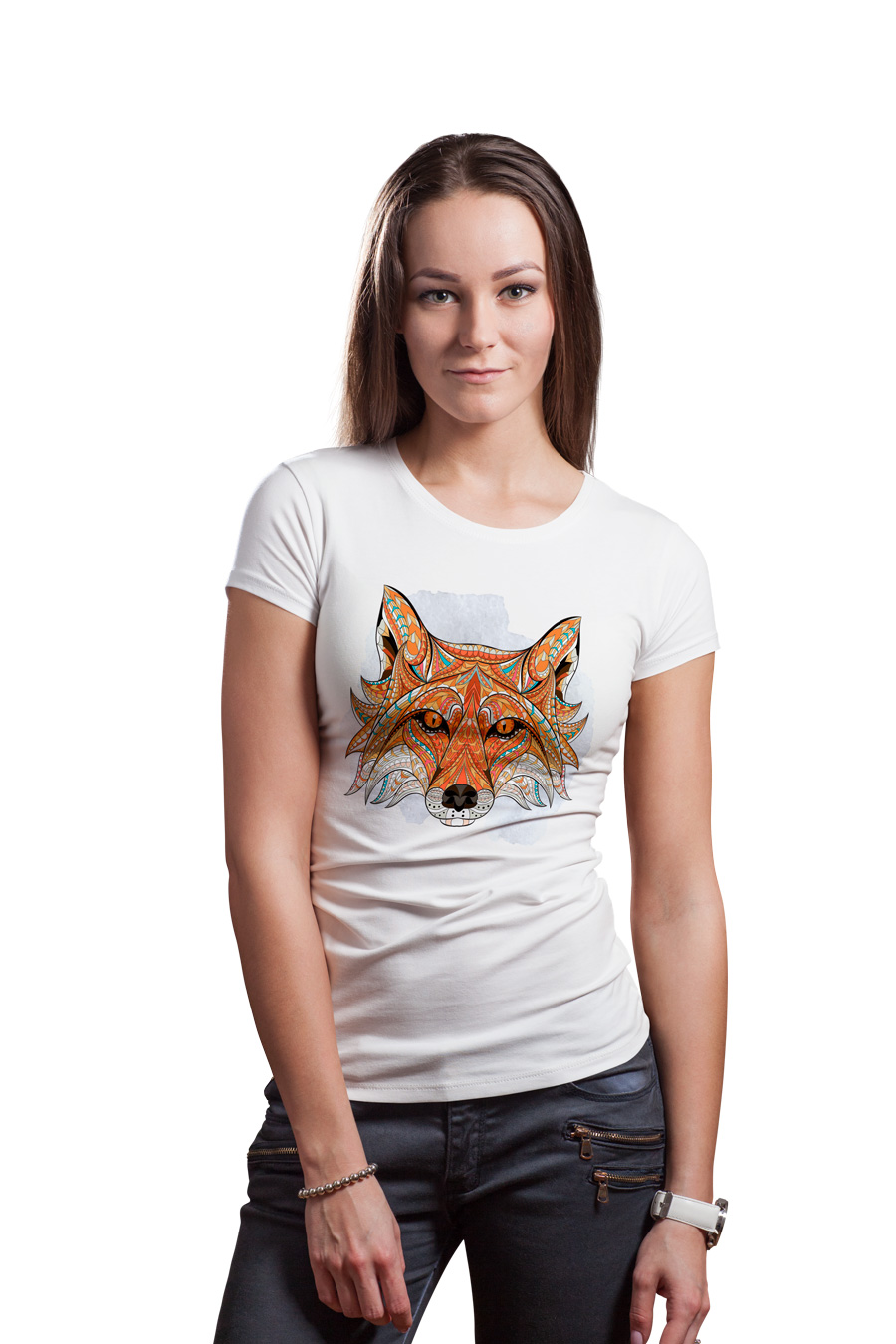 

Футболка с принтом Животные 2503-W-WH XXL Белый