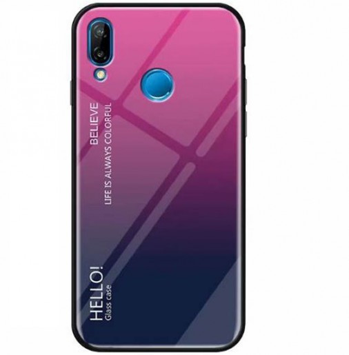 

TPU+Glass чехол Epik Gradient HELLO для Xiaomi Redmi Note 7 / Note 7 Pro / Note 7s Малиновый