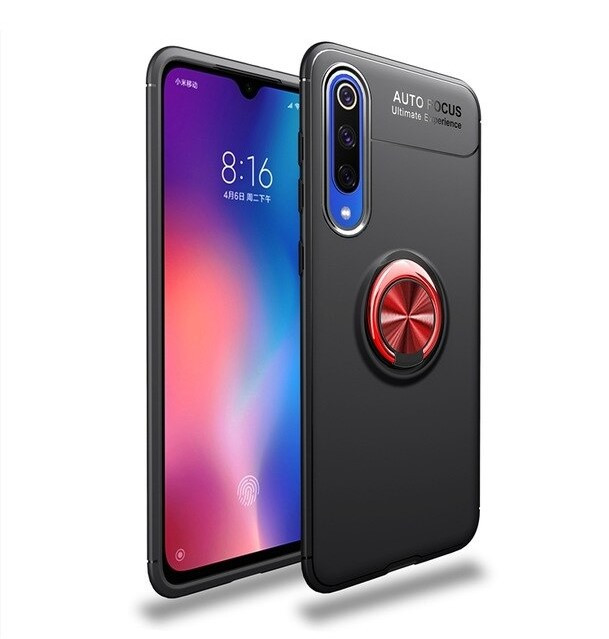 

TPU чехол Deen ColorRing под магнитный держатель для Xiaomi Mi A3 (CC9e) Черный / Красный