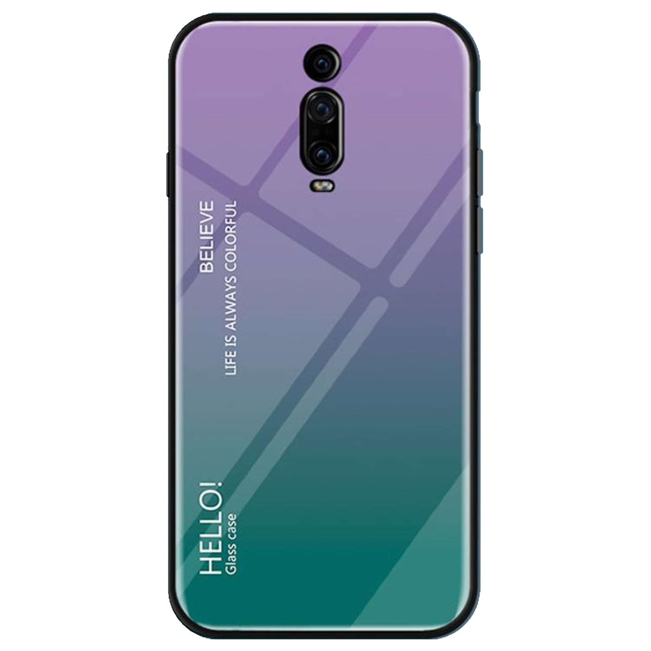 

TPU+Glass чехол Epik Gradient HELLO для Xiaomi Redmi K20 / K20 Pro / Mi9T / Mi9T Pro Фиолетовый