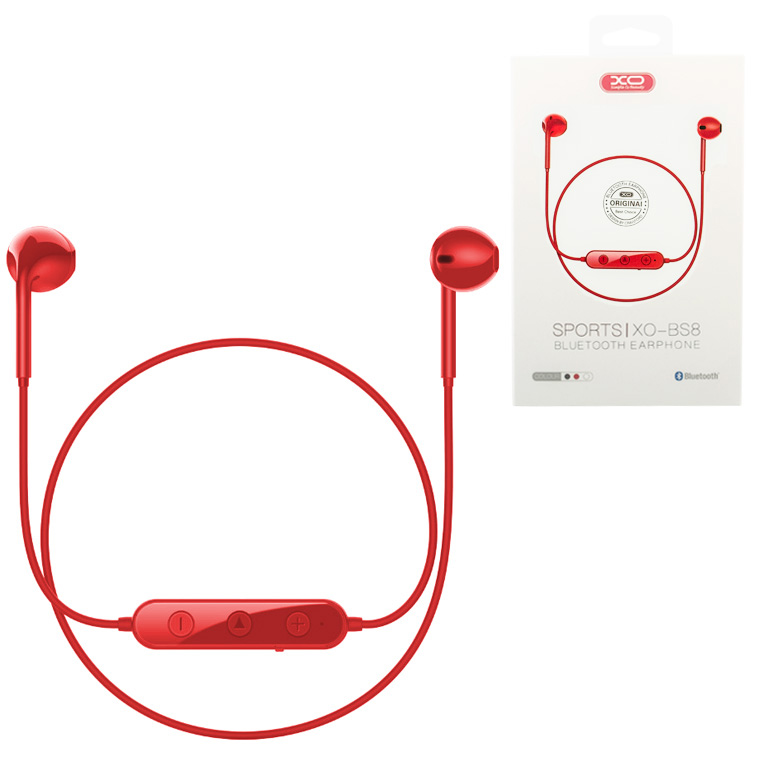 

Bluetooth наушники с микрофоном XO BS8 красные