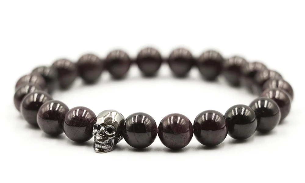 

Браслет мужской на руку Dionysus гранат, серебро 925 пробы PSM 100802