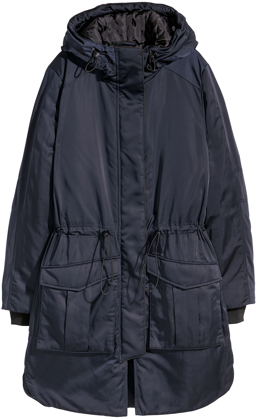 

Парка H&M 505420 38 Темно-синяя с синим