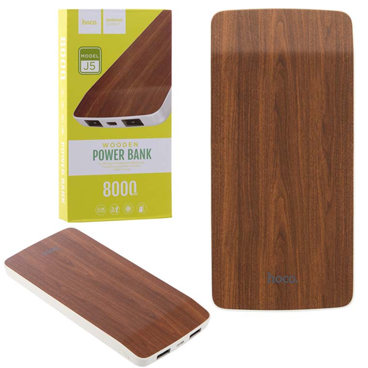 

Power Bank Hoco J5 Wooden 8000 mAh Original Red Oak