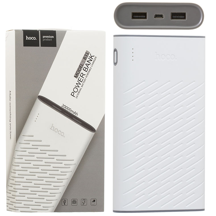 

Power Bank Hoco B31 Rege 20000 mAh Original белый