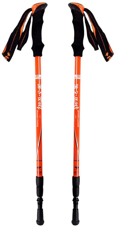 

Палки для скандинавской ходьбы облегченные HLV 5244 2 шт Orange