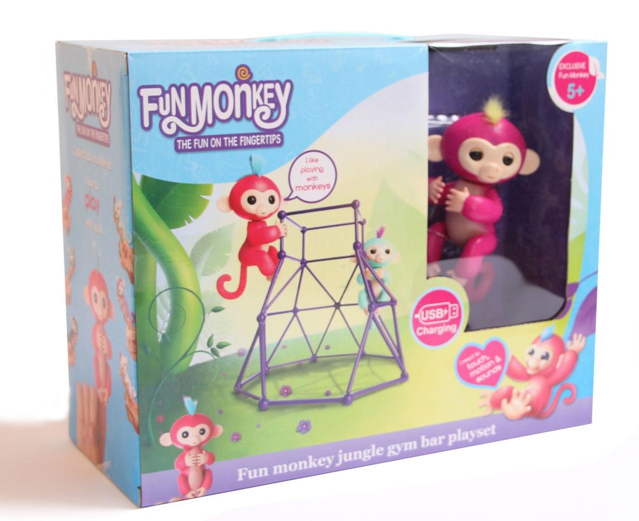 

Комплект Fingerlings Jungle Gym PlaySet + интерактивная обезьянка Aimee розовая