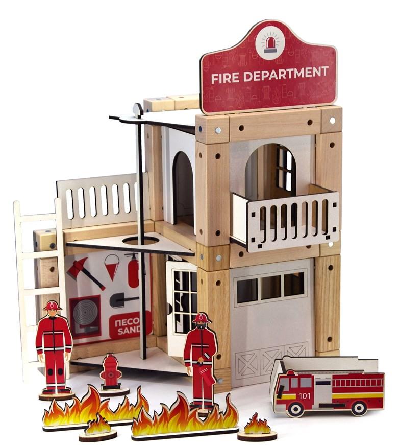 

Эко-конструктор на магнитах ТМ Zevs-toys Fire department 75дет