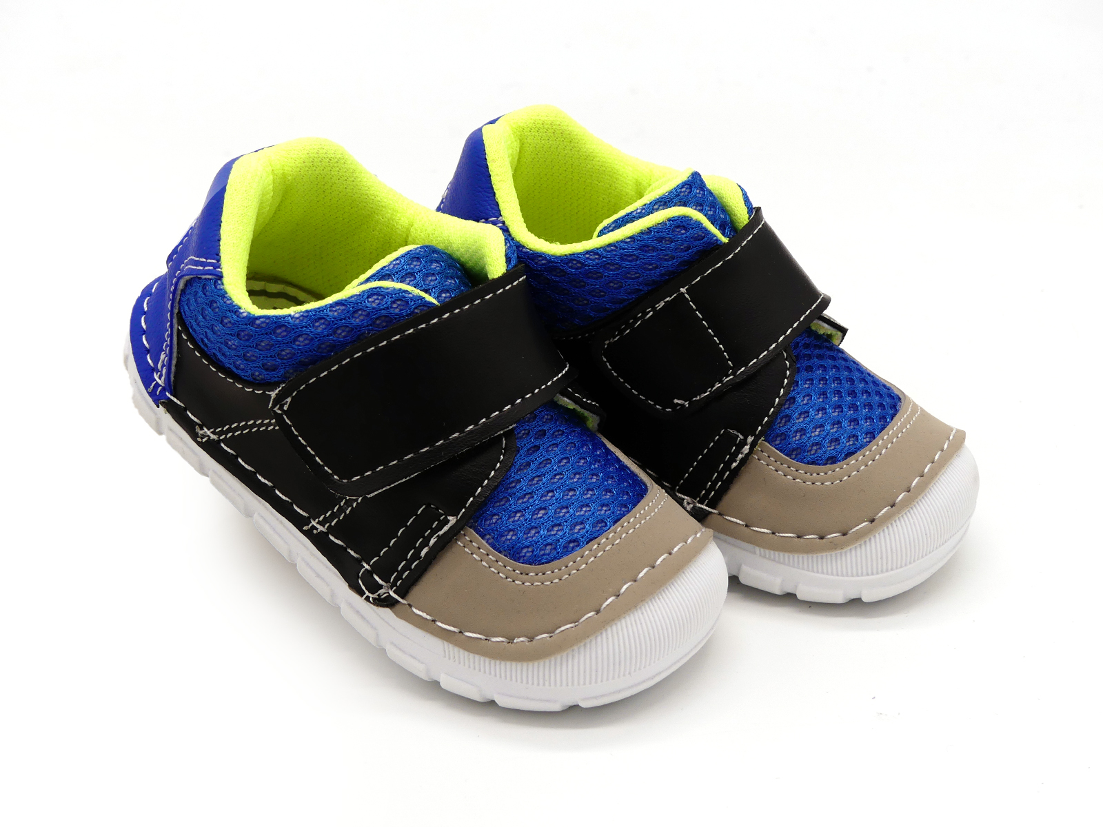 

Кроссовки Polaris kids синие с серо-салатовыми вставками (01-08-27) 19(р)
