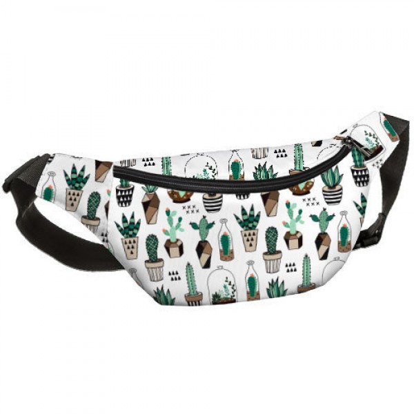 

Сумка на пояс (бананка) с принтом Кактусы 2.0 BUMBAG бананка сумка на пояс с сумочной ткани белая универсальная бананка в стиле unisex