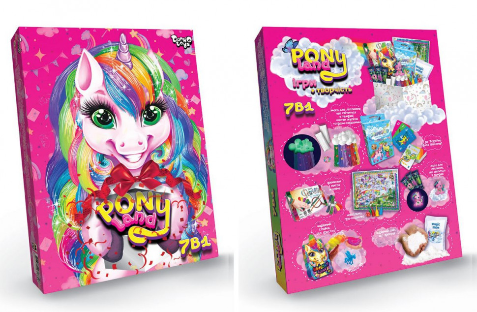 

Набор креативного творчества Danko Toys "Pony Land 7 в 1" укр PL-01-01U 165277