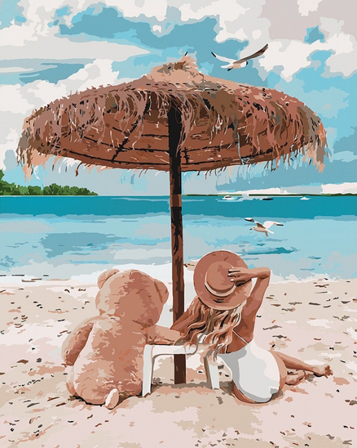 

Картина по номерам 40x50 Я и мой мишка (КНО4671) (0079-2099)