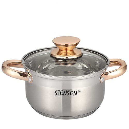 

Кастрюля Stenson Gold со стеклянной крышкой 16 см 1,9 л (MH-2974)