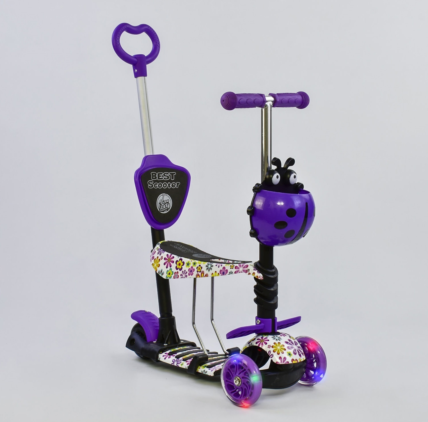 

Самокат 5 в 1 Best Scooter Flowers 97240 Purple (97240)