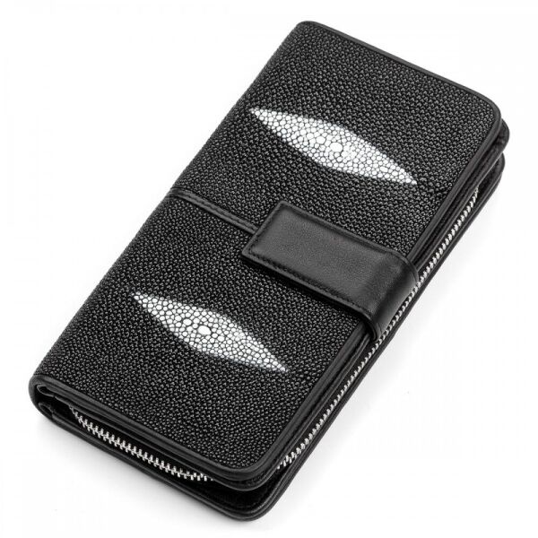 

Кошелек-клатч из кожи ската STINGRAY LEATHER 18107 Черный