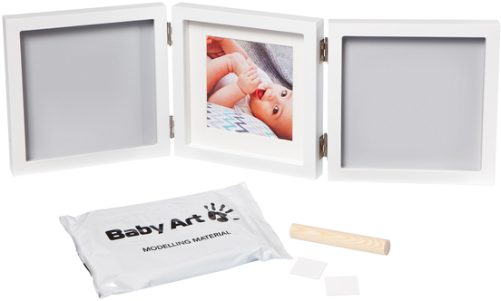 

Baby Art Тройная рамка квадратная Бело/серая