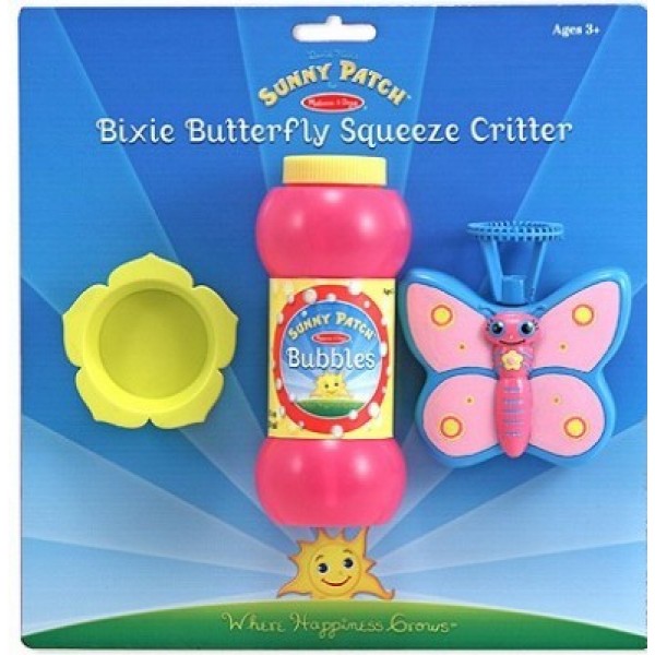 

Мыльные пузыри Bixie Butterfly Squeeze Critter Бабочка Бикси Melissa & Doug MD6137 в блистере