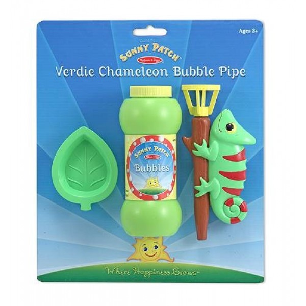 

Мыльные пузыри-дудочка Verdie Chameleon Bubble Pipe Хамелеон Верди Melissa & Doug MD6131 в блистере