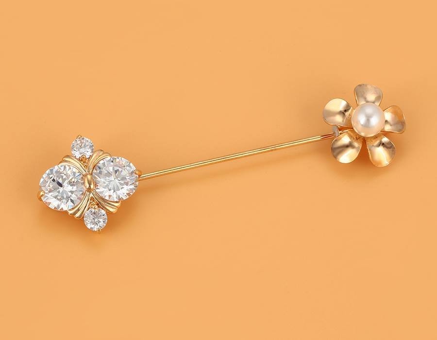 

Брошка ZLOTIVKA, Цветок и звезды