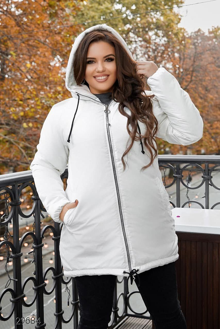 

Женская дутая куртка с капюшоном Fоsаn, Анжела белый  62-64, Женская дутая куртка с капюшоном Fоsаn, Анжела белый 8XL 62-64