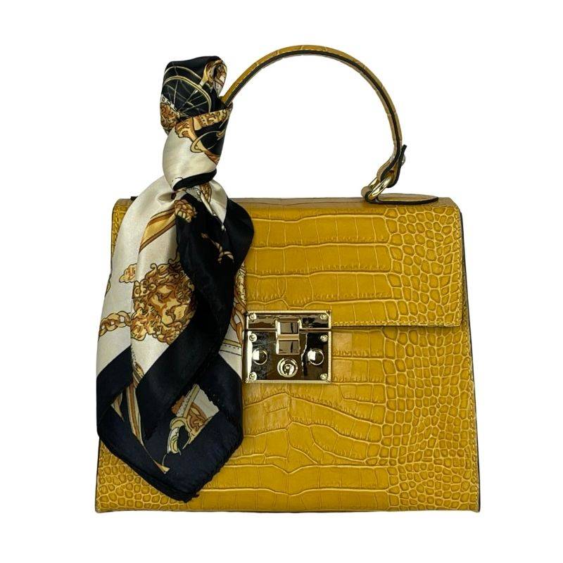 

Сумка женская кожаная Genuine Leather 85123CC желто-лимонная, бордовый