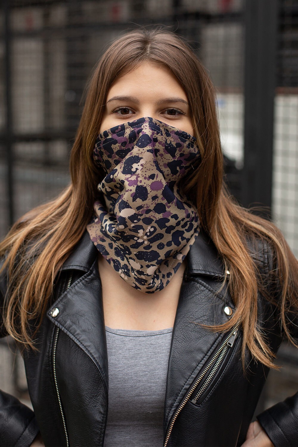 

Шарф Снуд Without с Рисунком Leopard Woman Black
