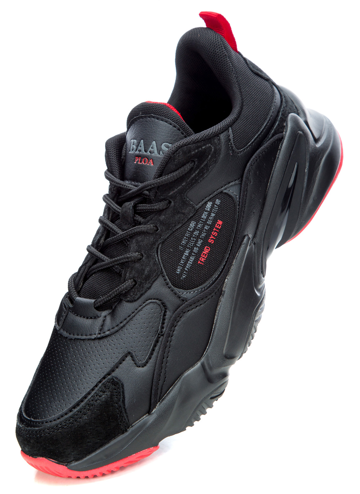 

Кроссовки мужские Baas M998-11 черные/красные 46