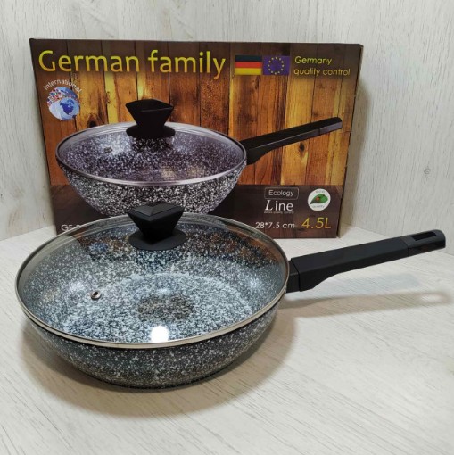 

Сковорода German Family GF-051-28 с антипригарным гранитным покрытием 28*6.5 см