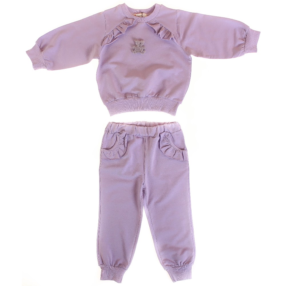 

Футболка с длинным рукавом + Брюки для девочки BUSHRA 212018-D 110 см лиловый (1138831)