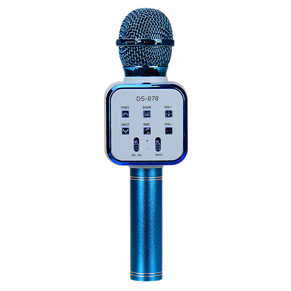 

Микрофон караоке DS-878 с колонкой (Blue)