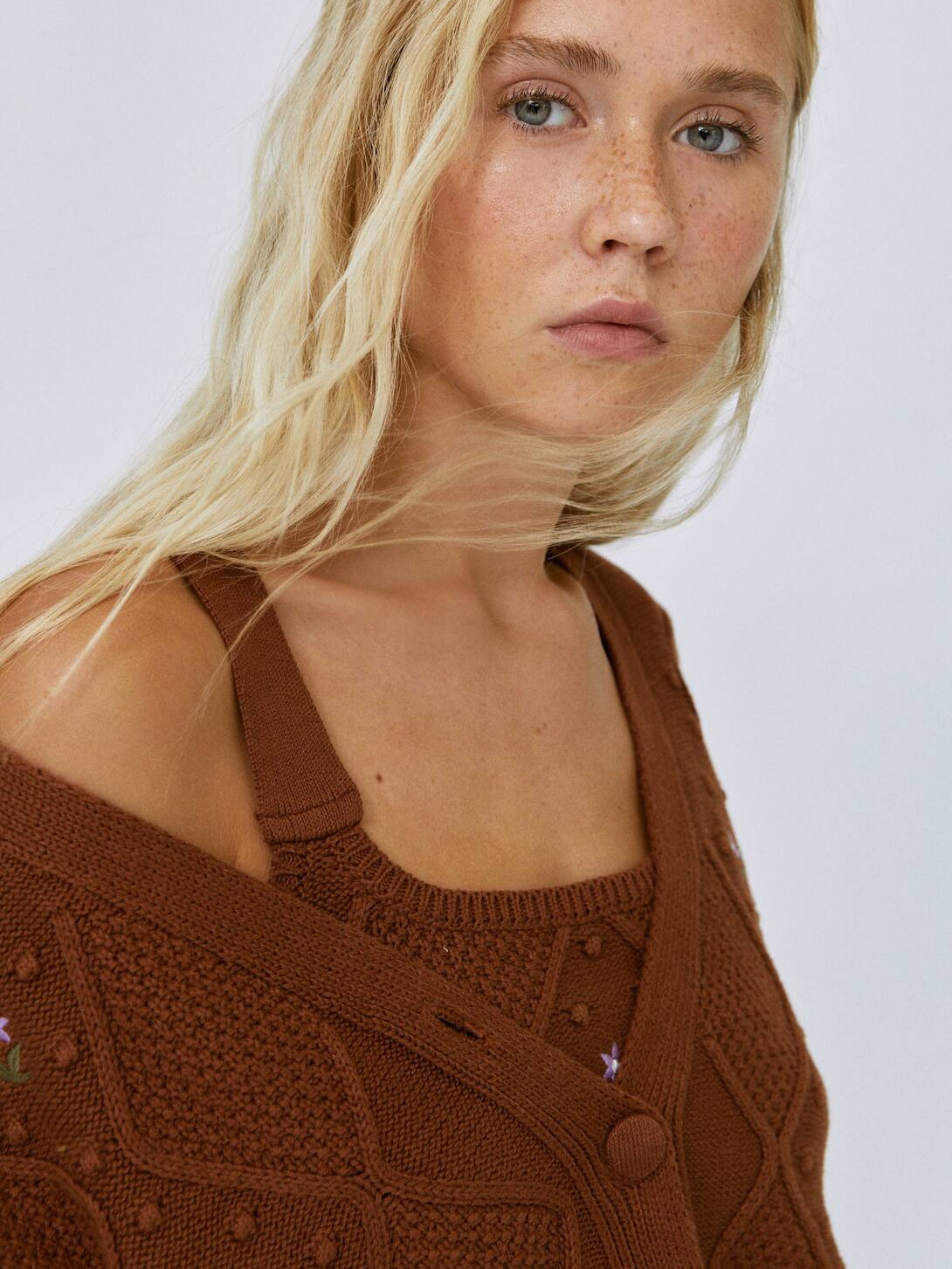 

Топ Stradivarius 5107244415 S Терракотовый