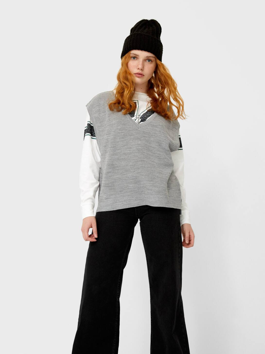 

Жилет Stradivarius 05020085210 M Серый