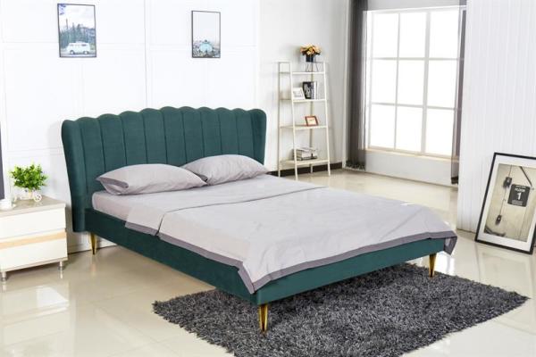 

Кровать Halmar VALVERDE 160х200 Зелёный/Золотой хром