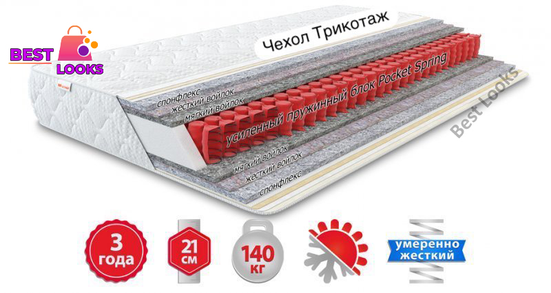 

Матрас ортопедический 180х200 Come-for РЕЛАКС ПРЕМИУМ